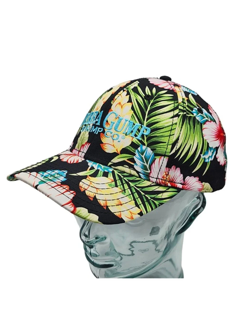 Bubba Gump Shrimp Company Hawaiian Floral Tropical Snapback Hat Embroidered